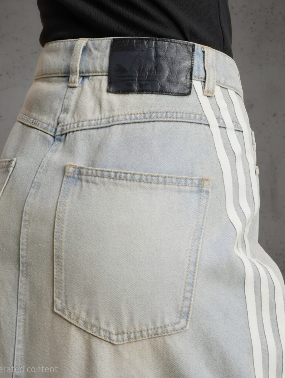 Adidas Originals Adilenium Season 3 Two-In-One Denim Skirt | Size 14 - Picture 8 of 13
